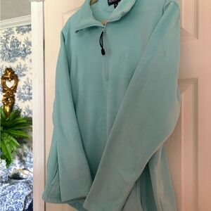 Real Work Light Aqua Fleece Pullover - 2XL